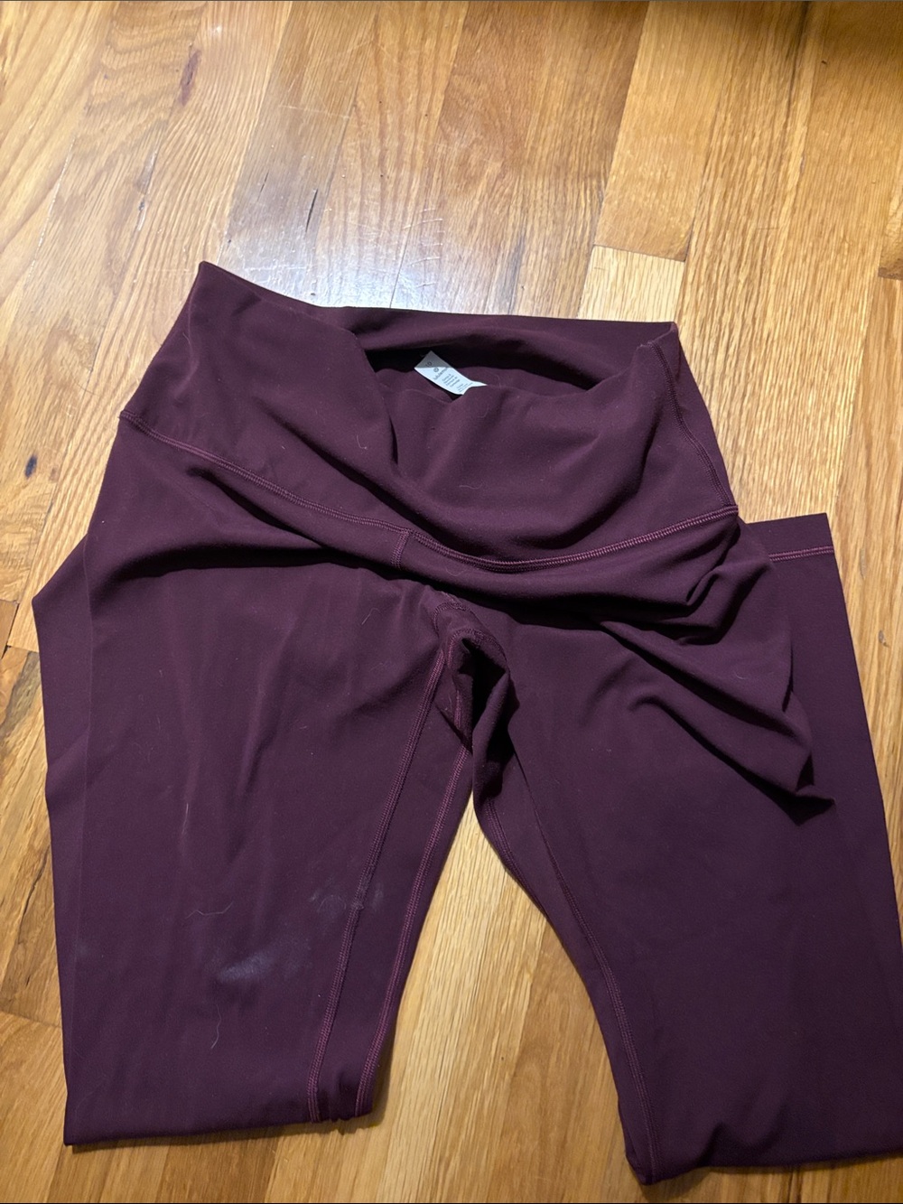 lululemon athletica Fold-Over Waist Leggings in Deep Burgundy